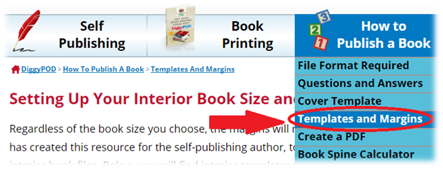 how to create a book text template